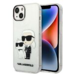 Karl Lagerfeld KLHCP14SHNKCTGT iPhone 14/ 15 / 13 6,1" transparent hardcase Glitter Karl&Choupette