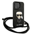 Karl Lagerfeld KLHCP13LCMNIPK iPhone 13 Pro / 13 6,1" hardcase black Leather Monogram Patch an - imagine 3