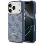 Case Guess 4G Triangle Logo MagSafe for iPhone 17 Pro blue gold