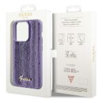 Guess GUHCP15XPSFDGSU iPhone 15 Pro Max 6.7" purple hardcase Sequin Script Metal - imagine 8