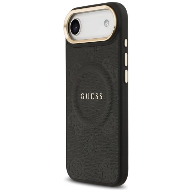 Case Guess Peony Hot Stamp MagSafe for iPhone Air black - imagine 2