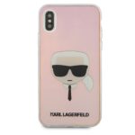 Karl Lagerfeld KLHCPXPCKHML iPhone X/Xsmulticolor hardcase Iridescent Karl`s Head - imagine 3