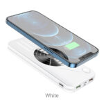 Borofone BJ7 10000mAh White | Powerbank | Power bank, QI, 2x USB, 1x USB-C, PD 20W QC 3.0 18W - imagine 2