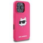 Karl Lagerfeld KLHMP16LSCHPPLF iPhone 16 Pro 6.3" fuschia hardcase Silicone Choupette Head Pri - imagine 4