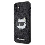 Karl Lagerfeld KLHCN61G2CPK iPhone 11 /Xr 6.1" black hardcase Glitter Choupette Patch - imagine 2