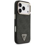 Case Guess 4G Triangle Logo MagSafe for iPhone 17 Pro black gold - imagine 4