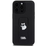 Karl Lagerfeld KLHCP13LGSACHPK iPhone 13Pro / 13 6.1" black hardcase Gripstand Saffiano Choup - imagine 3