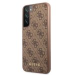 Guess GUHCS22SG4GFBR S22 S901 brown hard case 4G Metal Gold Logo - imagine 2