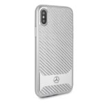 Mercedes MEHCPXHACASI iPhone X/Xs hard case silver Real Carbon Dynamic - imagine 5