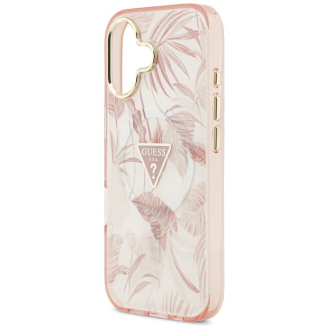 Guess Jungle Tonal Triangle MagSafe Case for iPhone 17 Pink - imagine 6