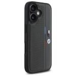 BMW BMHCP16S23PUPVA iPhone 16 6.1" anthracite hardcase M Perforated Tricolor Detail Line - imagine 4