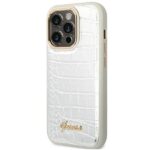 Guess GUHCP14LHGCRHS iPhone 14 Pro 6,1" silver hardcase Croco Collection - imagine 2