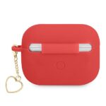 Guess GUAPLSCHSR AirPods Pro cover red Silicone Charm Heart Collection - imagine 2