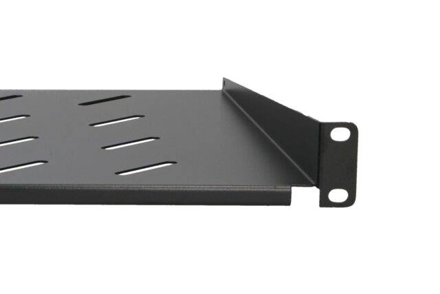 Extralink 1U 300mm Black | Shelf | 19", for wall cabinets - imagine 5