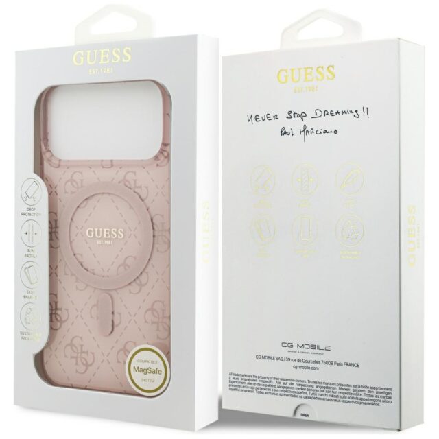 Guess IML 4G Background MagSafe Case for iPhone 17 Pro Max Pink - imagine 8