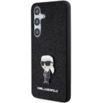 Karl Lagerfeld KLHCS24MGKNPSK S24+ S926 black hardcase Fixed Glitter Ikonik Logo Metal Pin - imagine 2