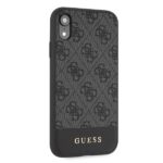 Guess GUHCI61G4GLGR iPhone Xr grey hardcase 4G Stripe Collection - imagine 5