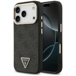 Case Guess 4G Triangle Logo MagSafe for iPhone 17 Pro black gold