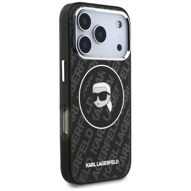 Case Karl Lagerfeld IML Karl Head Logo   MagSafe for iPhone 17 Pro black - imagine 4