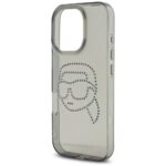 Case Karl Lagerfeld IML Rhinestones Karl Head for iPhone 16 Pro black - imagine 6