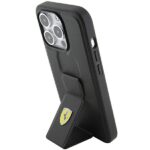Ferrari FEHCP15XGSPSIK iPhone 15 Pro Max 6.7" black hardcase Grip Stand Metal Logo - imagine 2