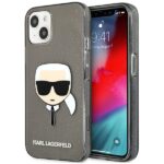 Karl Lagerfeld KLHCP13MKHTUGLB iPhone 13 / 14 / 15 6,1" black hardcase Glitter Karl`s Head