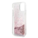 Karl Lagerfeld KLHCN58PABGNU iPhone 11 Pro pink gold hard case PEEK A BOO Liquid Glitter - imagine 4