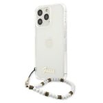 Guess GUHCP13XKPSWH iPhone 13 Pro Max 6,7" Transparent hardcase White Pearl - imagine 2