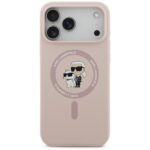 Karl Lagerfeld Silicone Karl&Choupette Ring MagSafe Case for iPhone 17 Pro Max Pink - imagine 3