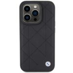 Case BMW BMHCP15L22RQDK iPhone 15 Pro 6.1" black Leather Quilted - imagine 3