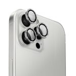 UNIQ Optix Aluminum Camera Lens Protector iPhone 16 Pro 6.3" / 16 Pro Max 6.9" white shimmer glass n