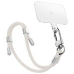 Spigen Universal Strap Set Crossbody & Wrist phone lanyard set pearl white AFA08365 - imagine 3