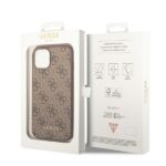 Guess GUHCP15MG4GFBR iPhone 15 Plus / 14 Plus 6.7" brown hard case 4G Metal Gold Logo - imagine 8