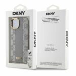 DKNY DKHMP15SPCPVSLE iPhone 15 6.1" beige hardcase Leather Checkered Mono Pattern MagSafe - imagine 5