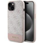 Guess GUHCP15SG4GLPI iPhone 15 / 14 / 13 6.1" pink hardcase 4G Stripe Collection