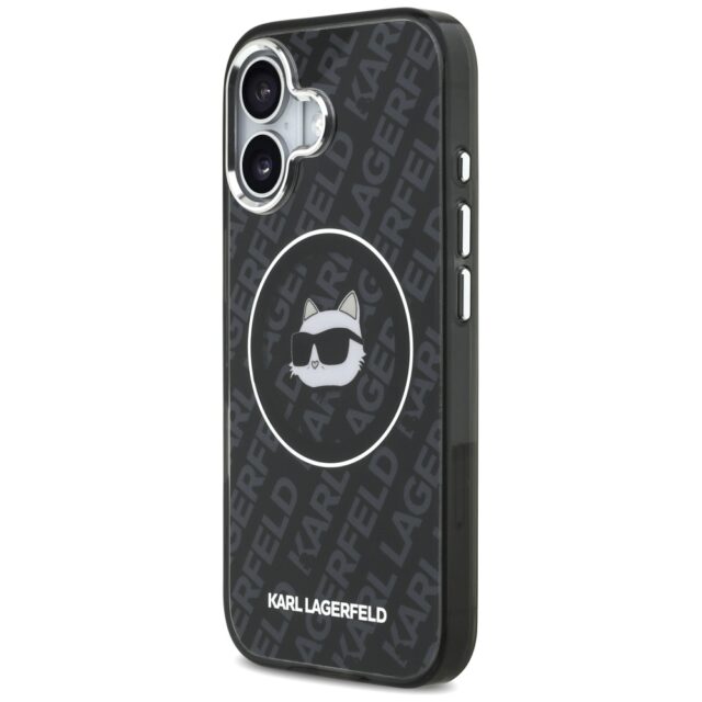 Case Karl Lagerfeld IML Choupette Head   Logo MagSafe for iPhone 17 black - imagine 2
