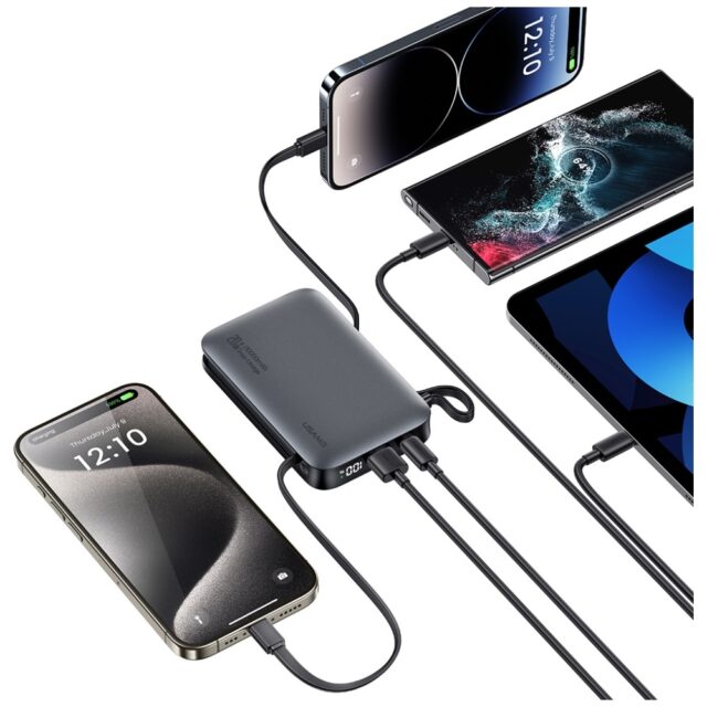 Powerbank USAMS XR Series CD228 10000mAh 20W + USB-C/Lightning cable white - imagine 8