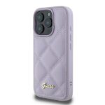 Guess GUHCP16XPSQSQSU iPhone 16 Pro Max 6.9" light purple hardcase Quilted Metal Logo - imagine 2