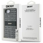 Case DKNY Repeat Texture Pattern with Tonal Stripe for iPhone 16e black - imagine 8
