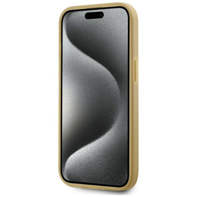 Case Karl Lagerfeld Wrinkled Metal Signature for iPhone 15 gold - imagine 5