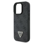 Guess GUHCP16XP4TDPK iPhone 16 Pro Max 6.9" black hardcase Leather 4G Triangle Strass MagSafe - imagine 6