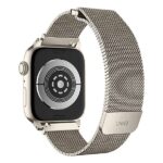 UNIQ Dante Strap Apple Watch Series 1/2/3/4/5/6/7/8/9/SE/SE2/SE 38/40/41mm Stainless Steel starlight - imagine 2