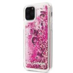 Karl Lagerfeld KLHCN58ROPI iPhone 11 Pro rosegold hard case Glitter - imagine 2