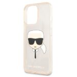 Karl Lagerfeld KLHCP13XKHTUGLGO iPhone 13 Pro Max 6,7" gold hardcase Glitter Karl`s Head - imagine 6