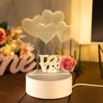 3D Heart Night Light Extralink Home, Optical Illusion for Bedroom USB - imagine 2