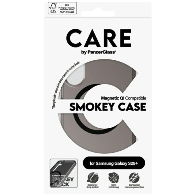 CARE by PanzerGlass Flagship Urban Combat Black QI case for Samsung Galaxy S25+ smoke - imagine 4