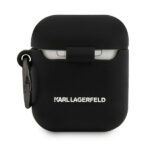 Karl Lagerfeld KLACA2SILCHBK AirPods 1/2  cover black Silicone Choupette - imagine 2