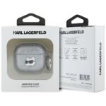 Karl Lagerfeld Monogram Choupette Head Case for AirPods 4 Silver - imagine 3