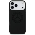 Case Mercedes Silicone Vintage Logo MagSafe for iPhone 17 Pro Max black - imagine 3