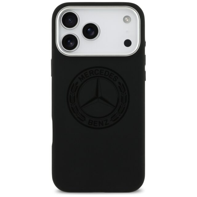 Case Mercedes Silicone Vintage Logo MagSafe for iPhone 17 Pro Max black - imagine 3